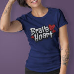 Brave Heart Printed Soft Touch T-Shirt-WTEE-2013
