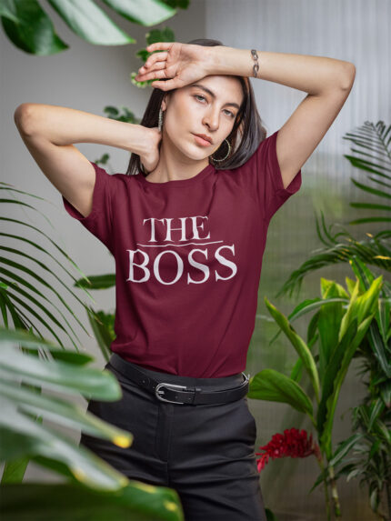 THE BOSS Letter Graphic Ladies T-shirt - WTEE-049
