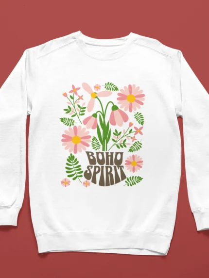 Floral Crewneck Sweatshirt for Casual Days - SWT-2313