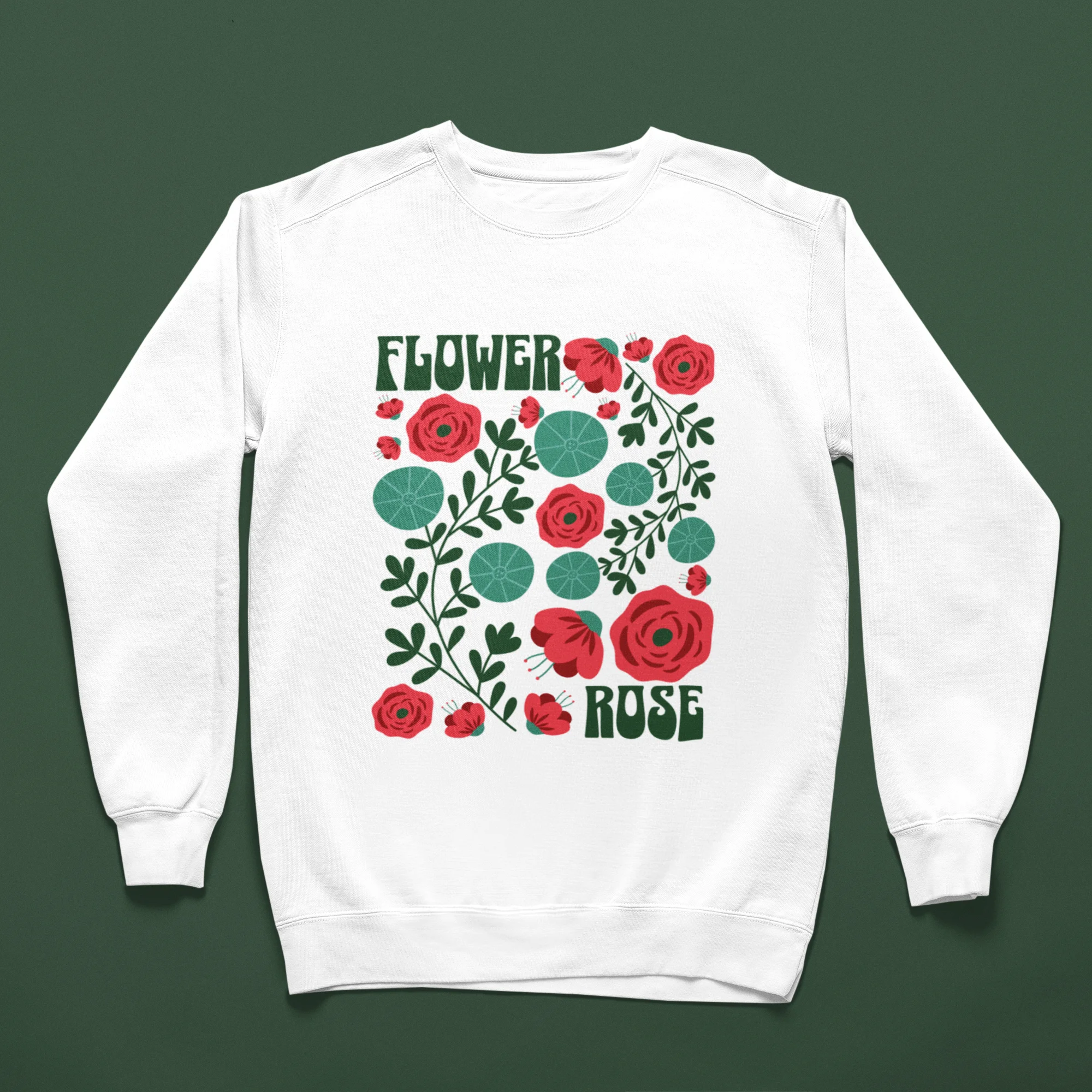 Floral Crewneck Sweatshirt for Casual Days - SWT-2314