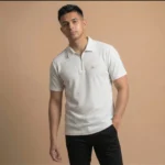 Premium Ribbed Half Zip Polo T-Shirt - PLV4-01 - Image 2