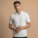 Premium Ribbed Half Zip Polo T-Shirt - PLV4-01 - Image 3