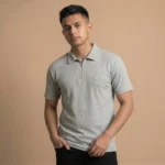 Premium Ribbed Half Zip Polo T-Shirt - PLV4-03 - Image 3