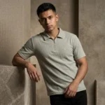 Premium Ribbed Half Zip Polo T-Shirt - PLV4-03
