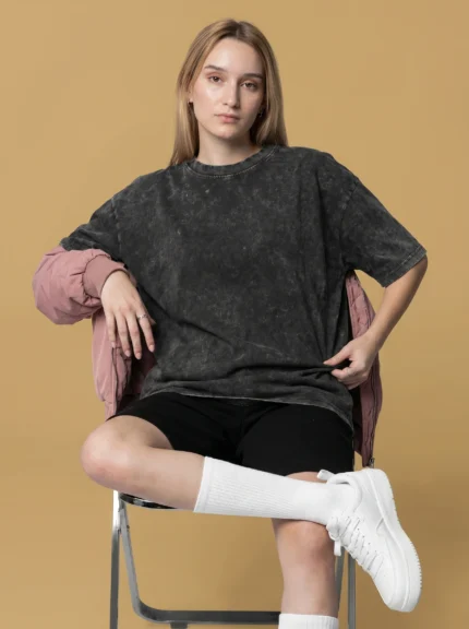 Acid Wash Premium Oversized Drop Shoulder T-Shirt | Product Code: DSV4-30