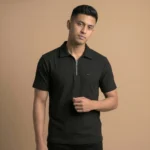 Premium Casual Half Zip Polo Shirt- PLV4-06 - Image 3