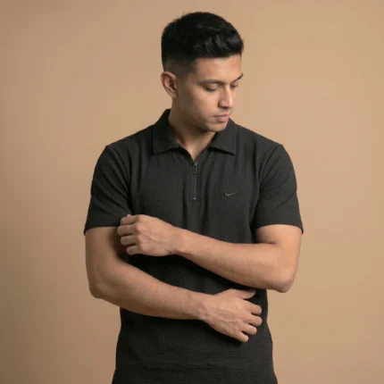 Premium Casual Half Zip Polo Shirt- PLV4-06