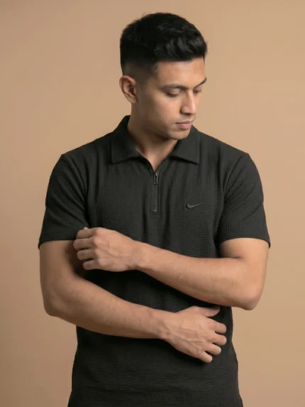Premium Casual Half Zip Polo Shirt- PLV4-06