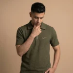 Premium Knit Half Zip Polo Top - PLV4-08 - Image 2