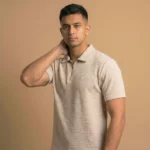 Premium Knit Half Zip Polo Top - PLV4-09 - Image 2