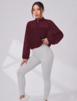 Women's Mesh Yoga Jacket – Lightweight Breathable Sports Top with Zipper -IMP14J - Image 8