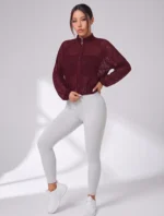 Women's Mesh Yoga Jacket – Lightweight Breathable Sports Top with Zipper -IMP14J - Image 5