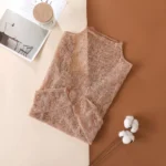 Elegant Floral Mesh Top – Women's Sheer Long Sleeve Mesh Undershirt - Product code: IMP1-T - Image 4
