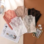 Elegant Floral Mesh Top – Women's Sheer Long Sleeve Mesh Undershirt - Product code: IMP1-T - Image 2