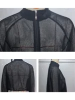 Women's Mesh Yoga Jacket – Lightweight Breathable Sports Top with Zipper -IMP14J - Image 9