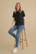 Round Neck Solid Ladies T-shirt -Plus size Available - SDT-B6 - Image 4