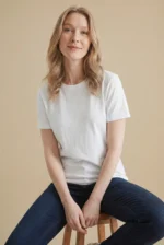 Round Neck Solid Ladies T-shirt -Plus size Available - SDT-B6
