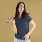 Round Neck Solid Ladies T-shirt -Plus size Available - SDT-B7