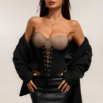 Women's Waist Defining Strapless Boned Corset Top - IMP21C - Image 2
