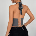 Women's Leopard Print Halter Corset Top | IMP-27-CT - Image 12
