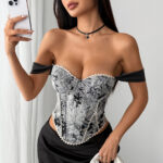Women's Floral Tapestry Corset Top | IMP-26-CT-A - Image 9