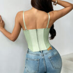 Women's Contrast Trim Structured Corset Top | IMP-24-CT-A - Image 24