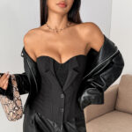 Women's Tailored Suit Vest Corset | IMP-29-CT