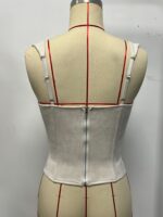 Women's Structured Sweetheart Neckline Corset Top with Wide Straps | IMP-22-CT - Image 23