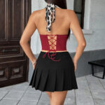 Women's Leopard Print Halter Corset Top | IMP-27-CT - Image 7