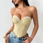 Women's Contrast Trim Structured Corset Top | IMP-24-CT-A - Image 25