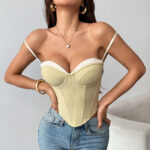 Women's Contrast Trim Structured Corset Top | IMP-24-CT-A - Image 26