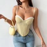 Women's Contrast Trim Structured Corset Top | IMP-24-CT-A - Image 28