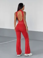 Ladies Zip-Up Backless Jumpsuit with Removable Pads - 109 JMP ACT - Image 7